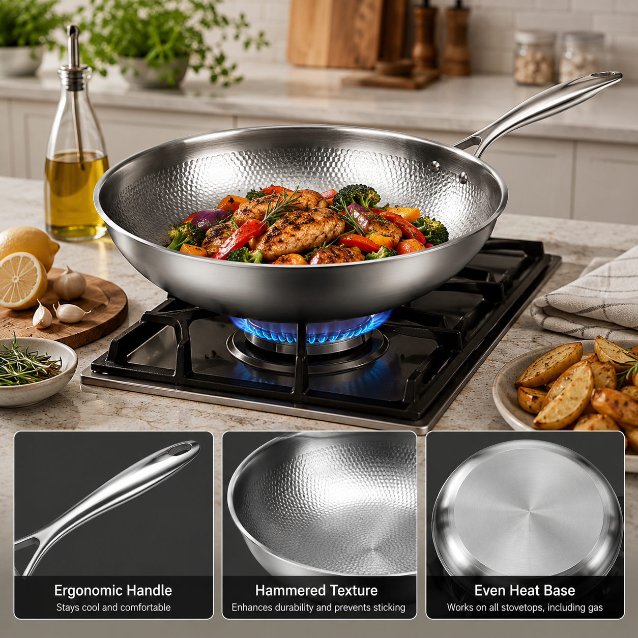 Titanium Wok Pan (32CM/12.5")