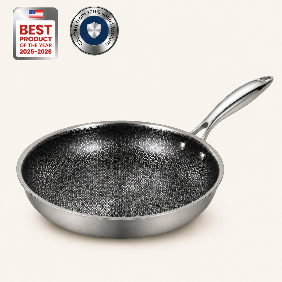Titanium Fry Pan Pro® V2 | Perfect Non-Stick Cooking without Chemicals!