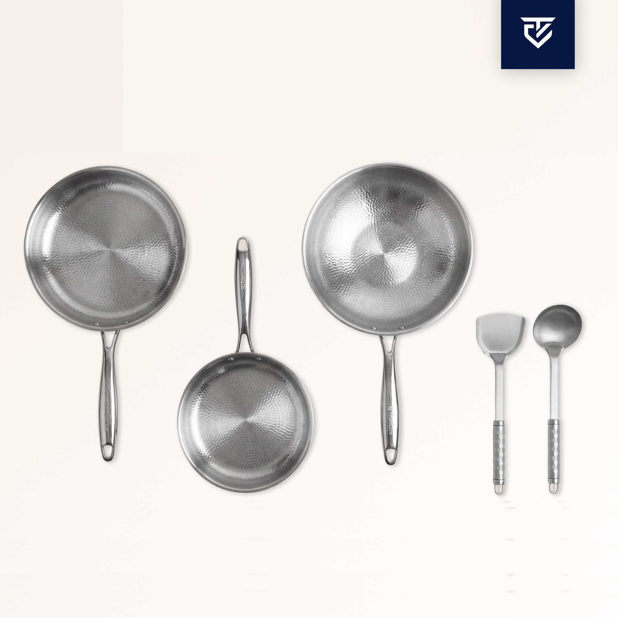Juego de utensilios de cocina de titanio Pro