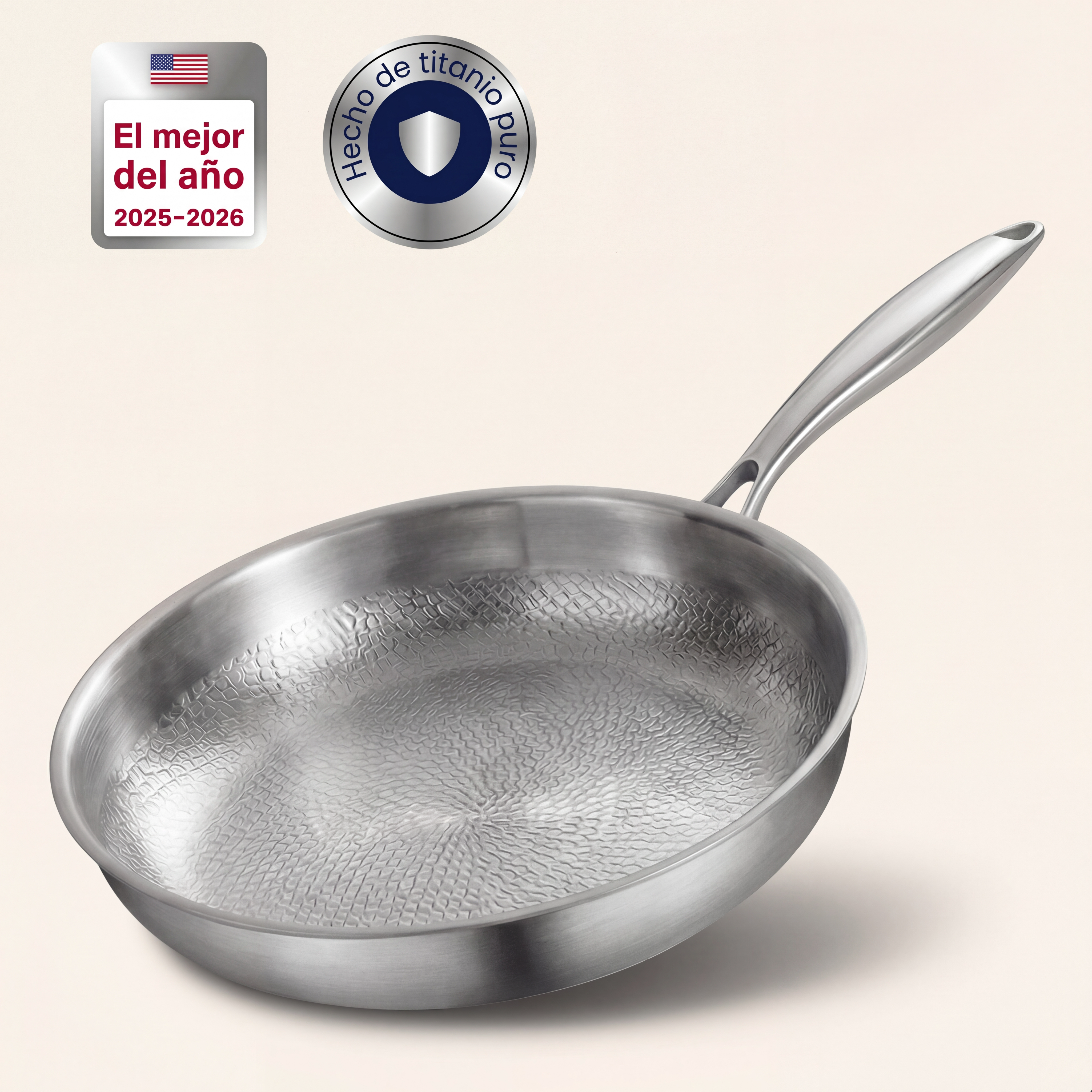 Sartén de Titanio Pro® | ¡Cocina Perfectamente Antiadherente sin Químicos Eternos!