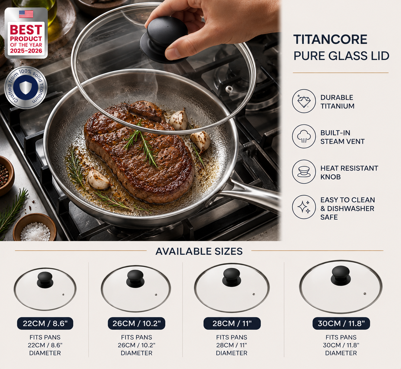 Pure Glass Lid (EXTREME DISCOUNT)