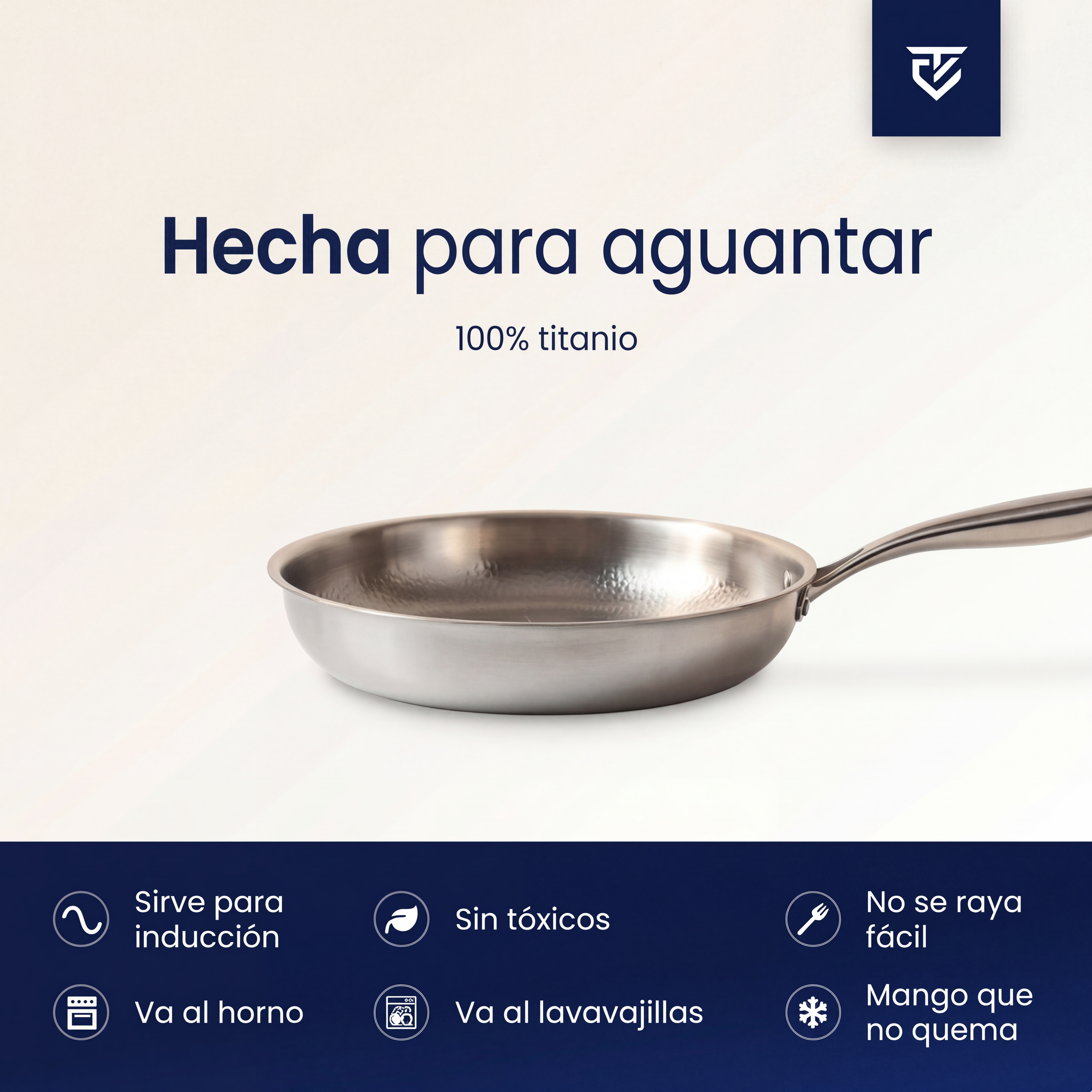 Sartén de Titanio Pro® | ¡Cocina Perfectamente Antiadherente sin Químicos Eternos!