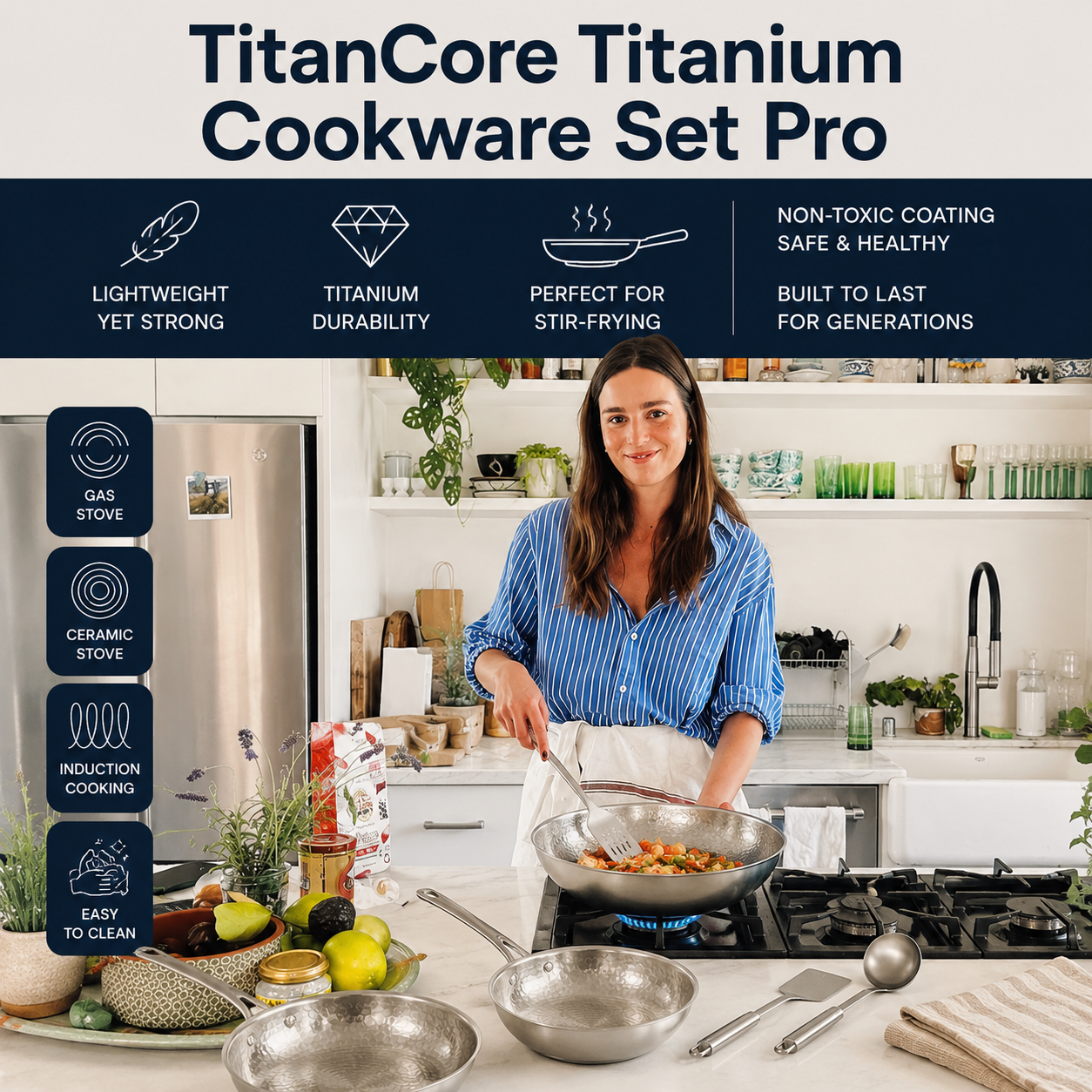 Titanium Cookware Set Pro
